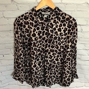 ALEXANDER Jordan | Leopard Print Button-down Shirt | 2x